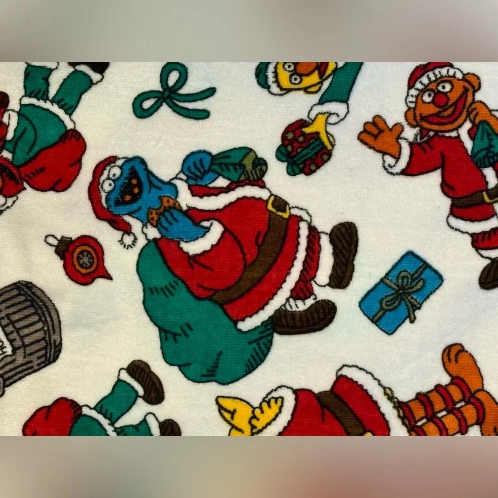 Sesame Street Set of 4 Festive Character Bath & Hand Towels (2Bath, 2Hand) NWT